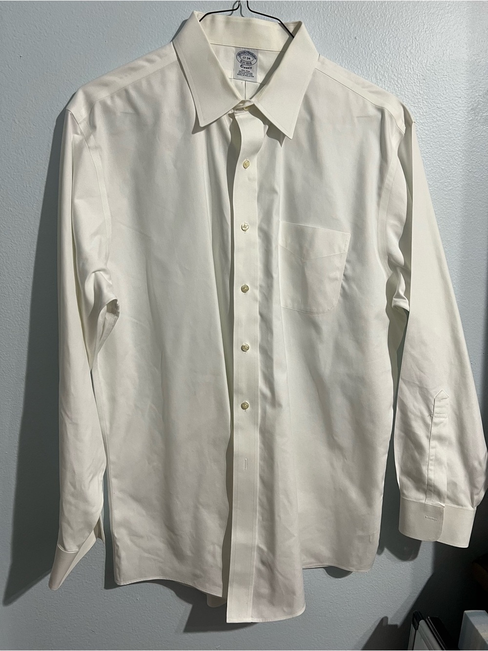 Brooks Brothers Mens White Dress Shirt
